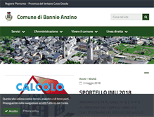 Tablet Screenshot of comune.bannioanzino.vb.it